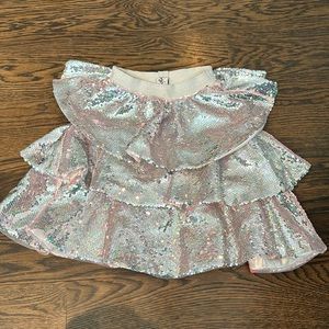 Lola and the Boys sequin ruffle skirt size 10